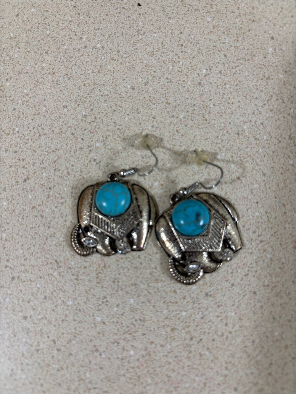Turquoise Elephant Drop Earrings – Women Jewelry